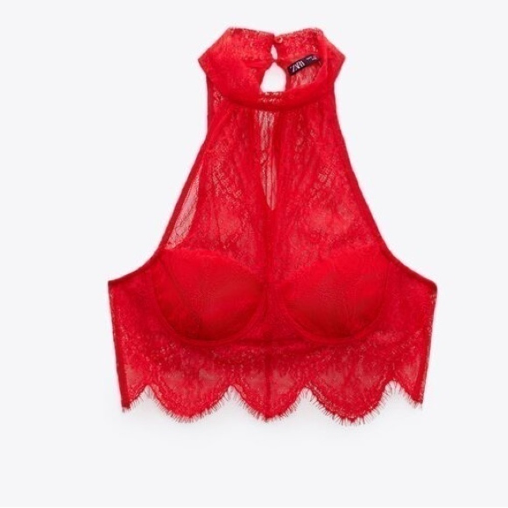 ZARA Dantelli lace halter top 1131/802 - Picture 3 of 7